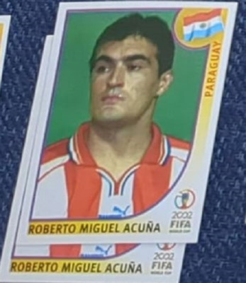 WM World Cup 2002: Roberto Miguel Acuna (Sticker 143, Paraguay, ungeklebt)