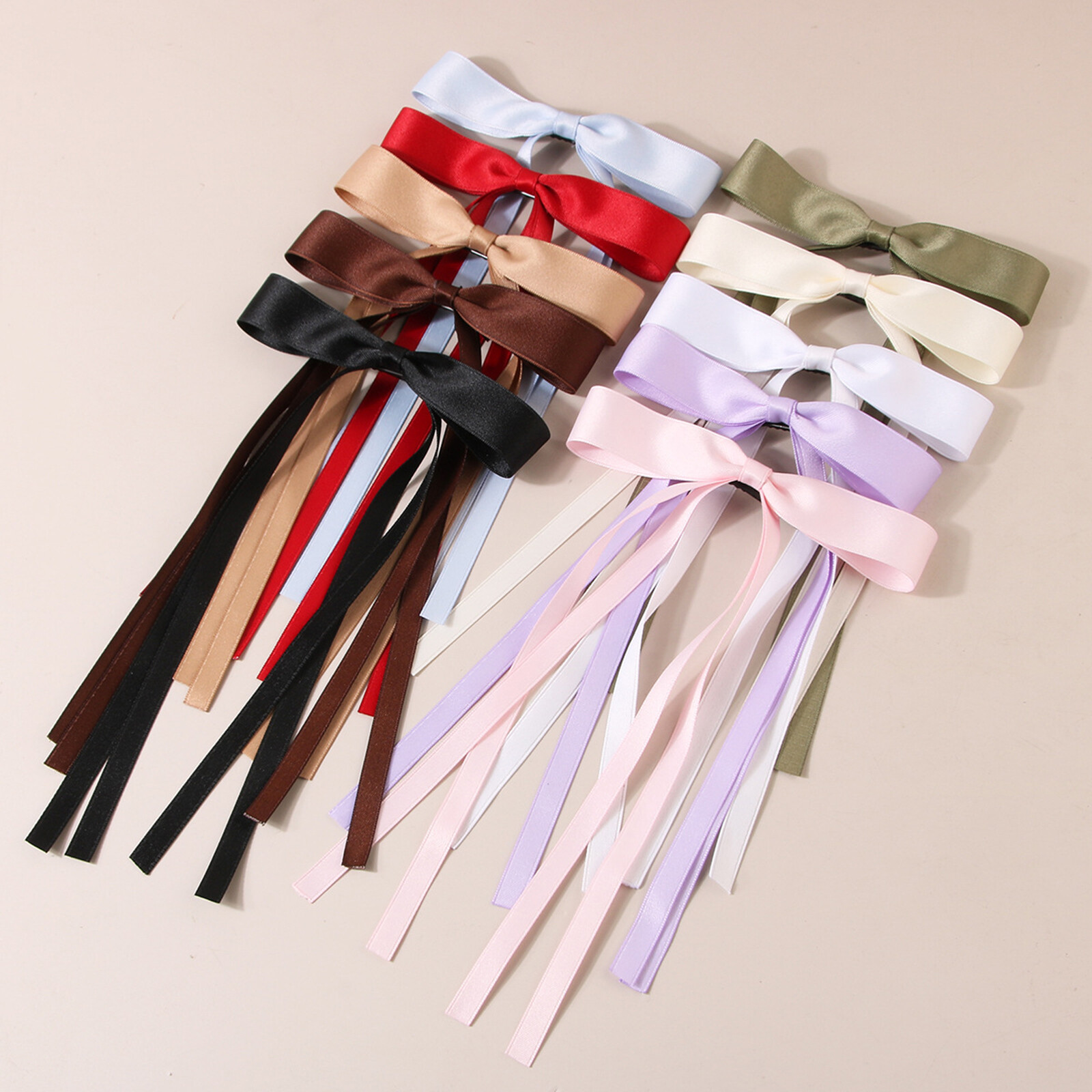 Bow Ribbon Hair Clips Korean Sweet Ribbon Hair Accessories H6L1