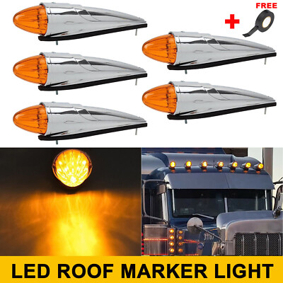 TINWID1919 1 PCS LED Cab Roof Clearance Marker Light Front Top Amber Lamps Fit For