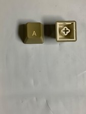 VINTAGE Apple IIe Letter A KEYCAP Olive Green w/White Letters Orig Replacement