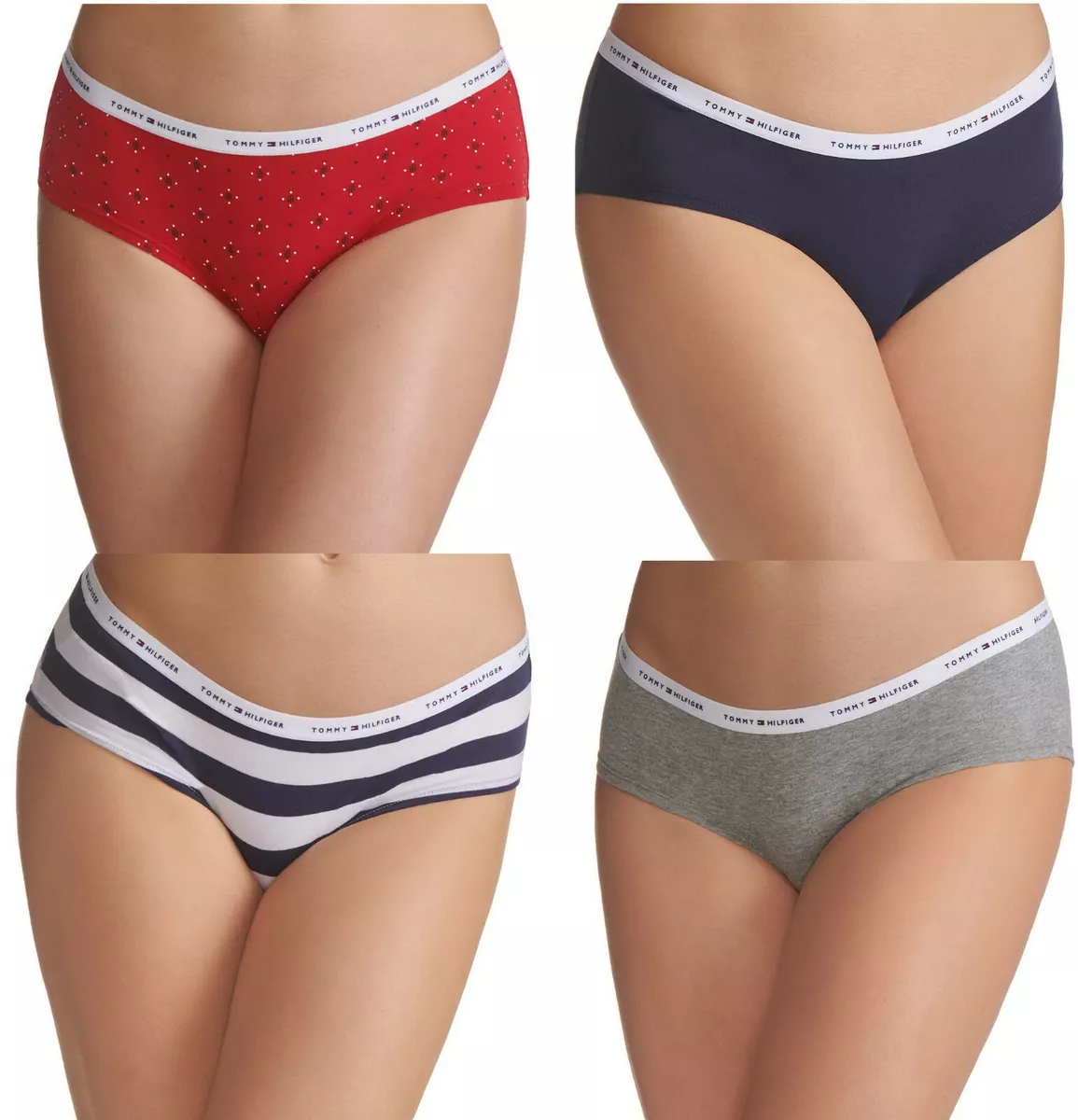 Tommy Hilfiger Women Mid-Rise Hipsters Underwear Cotton Panty - Set of 4  (V2)