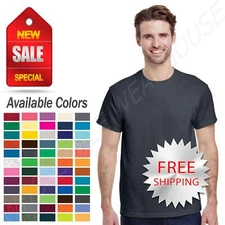 Gildan Heavy Cotton Mens T-Shirt Short Sleeve Crew Neck Tee S-3XL G500 5000