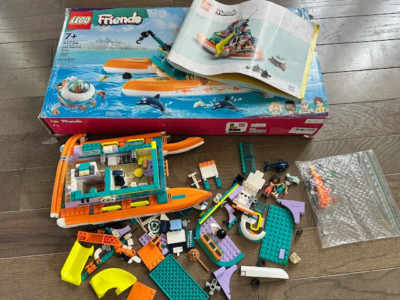 LEGO Friends Sea Rescue Boat 41734 dolphine parts minifigure not complete