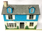 US MARX TIN(STEEL)LITHOGRAPH PLAYHOUSE,2-3 STORY,5 RM,DOLL,METAL,PROP,GIFT,19x15