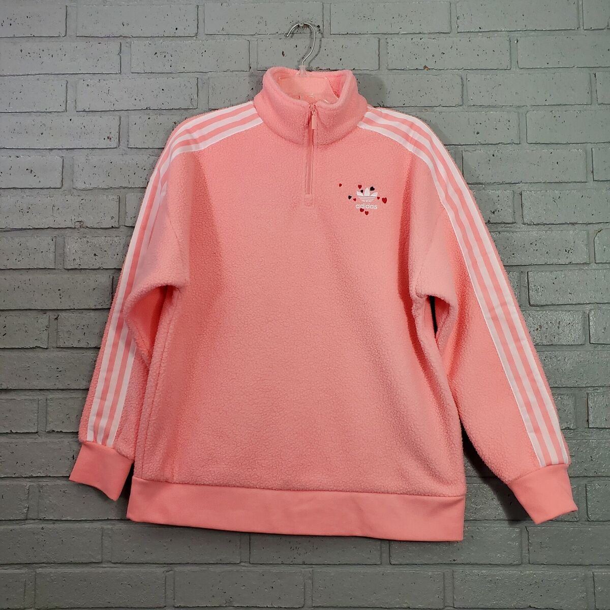 Adidas VALENTINES DAY HALF ZIP Jacket Sweat Shirt firebird Adidas VALENTINES DAY HALF ZIP Jacket Sweat Shirt firebird