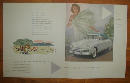 Vintage Ephemera Original 1949 Color Car Brochure Kaiser Virginian Hardtop - Picture 2 of 3