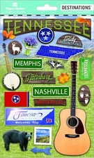 Tennessee -3D scrapbook stickers - Paper House STDM-2014