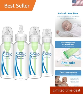 Breast-Like Nipple Anti-Colic Baby Bottles Set oz, Pack