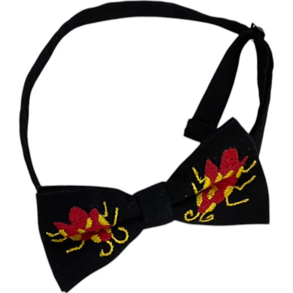 Классические предварительно завязанные галстуки-бабочки регулируемые вышитые жуки черные красные желтые унисекс - Изображение 3 из 4