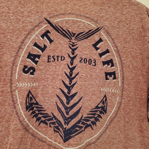 Camiseta Salt Life Huesos Ancla Roja Desteñida Look Camiseta Para Hombres Adultos M Estampado Delantero Trasero - Imagen 4 de 14