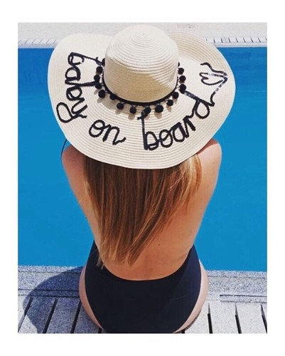 Personalised Baby On Board Wide Brim 