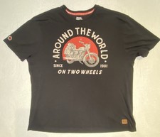 Royal Enfield Men's 3XL British Vintage Motorcycle Biker Around World T-Shirt