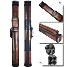 2x2 Hard cue case Square Pool Cue Billiard Stick Carrying Case C01-Brown