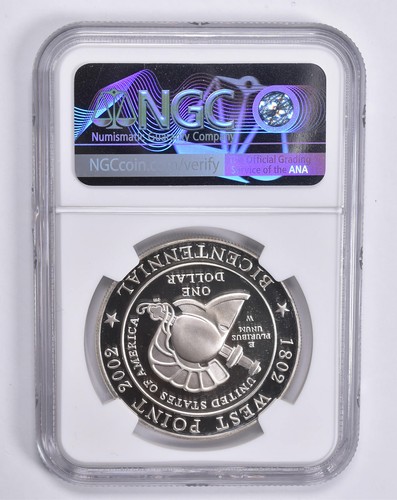 Proof 9.9 UCam 2002-W West Point Commemorative Dollar NGC X NGCX *1627 - Picture 2 of 5