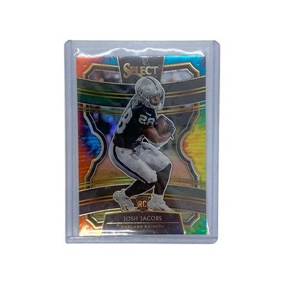 Panini NFL Select Prizm Josh Jacobs Raiders 2019 Card #81 25/25 Tidal Used