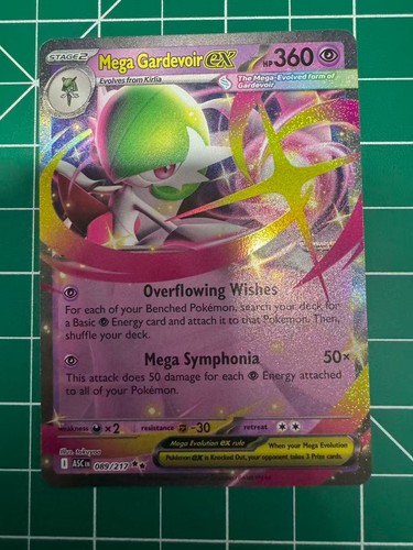 Pokemon Mega Gardevoir ex Ascended Heroes 89/217 Holofoil Near Mint English