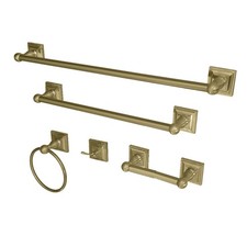 Kingston Brass BAHK3212478 Serano 5 Piece Bathroom Package - Brass