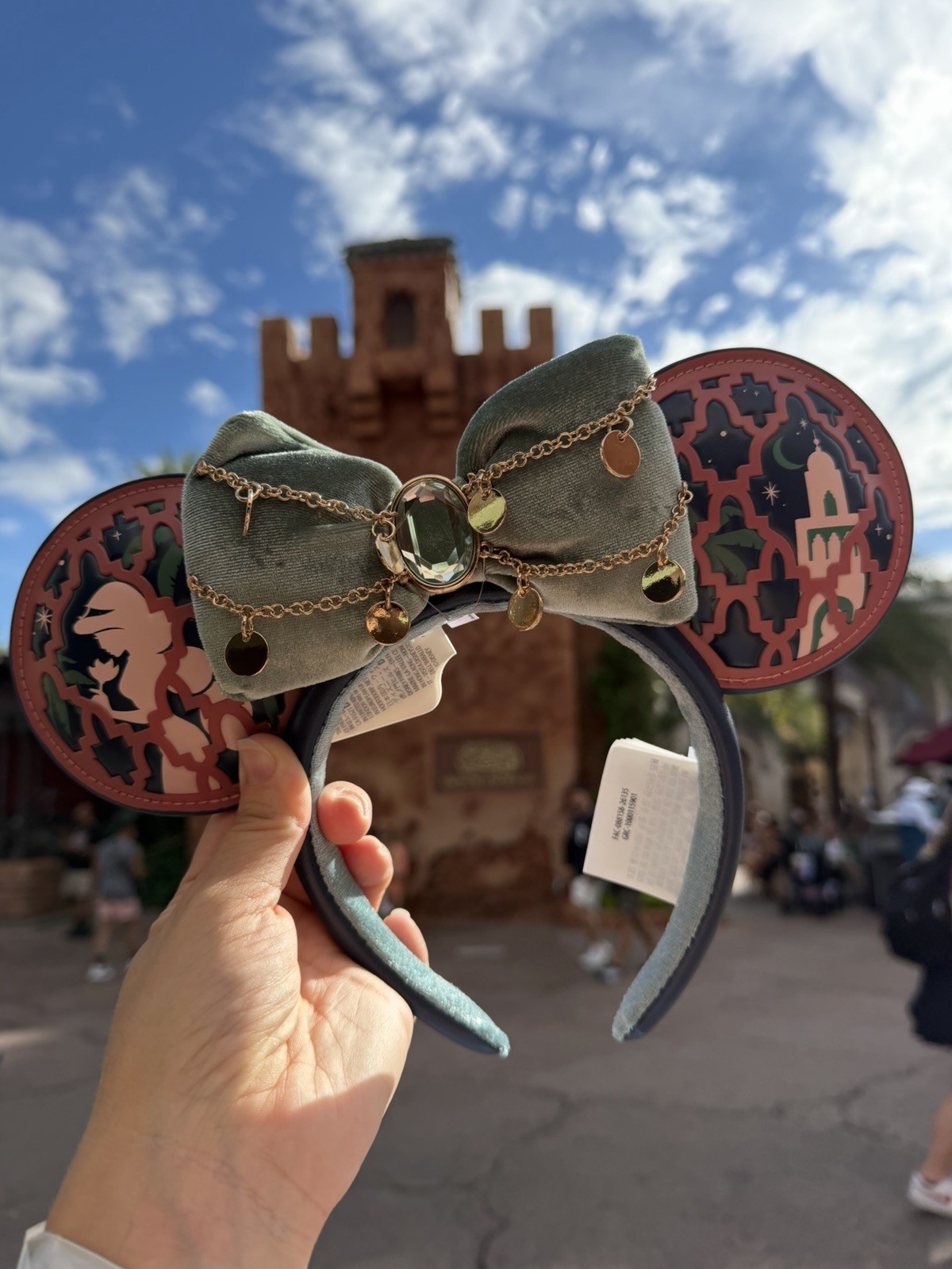 2026 Disney Parks Epcot Morocco Princess Jasmine Aladdin Headband Bow Ears NEW