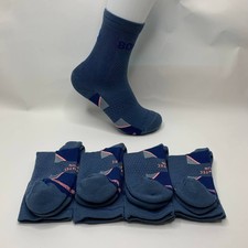 Bombas Unisex Running Crew Socks 4 Pair Pack Slate Blue Size S M L Run Tec New