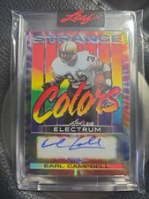 2025 Leaf Electrum Tie Dye Colors Earl Campbell Auto HOF 1/8 NM