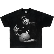 AI Iverson Boxy Vintage Shirt Graphic Basketball Tees Oversized Streetwear Y2K
