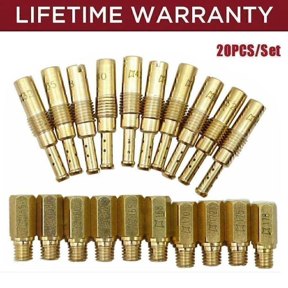 Paquete de 20 kit de chorro principal de carburador juego de chorro lento/piloto para PWK Keihin OKO tipo CVK/ Foto 4 de 4