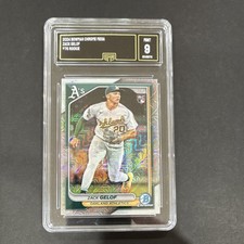 Bowman 2024 Chrome Mega Zack Gelof #78 Rookie Mojo Refractor GMA 9 Athletics