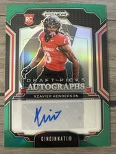 Panini Prizm Draft Picks Draft Picks Autographs Xzavier Henderson  Green prizm 