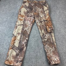 Vintage Cabelas Super Slam Men 32 Fleece Hunting Cargo Pant Tree Camo USA Made