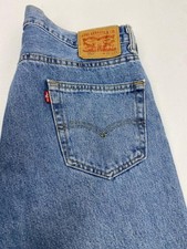 Levis 550 Mens Jeans 36x29 Relaxed Fit Tapered Leg Light Wash Blue Denim