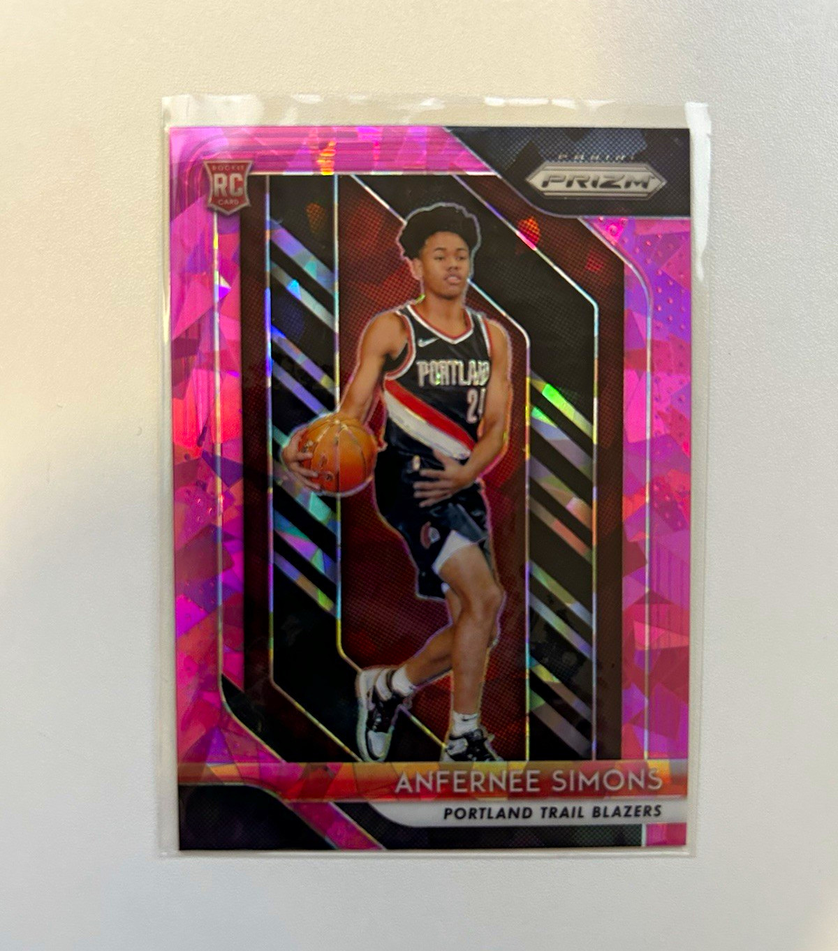 Panini 2018-19 Prizm Anfernee Simons Pink Ice Prizm RC #61 Trail Blazers