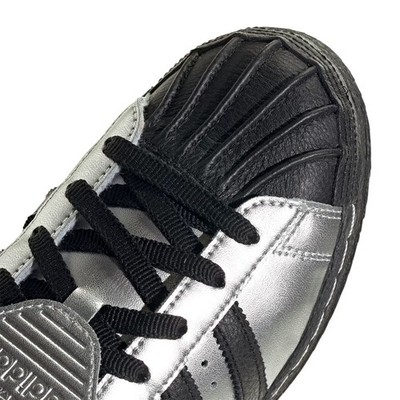 Adidas Superstar 82 Metallic Sneakers Shoes Silver Black JH5669