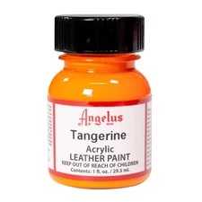 Tangerine Leather Paint 1 Fl Oz Non Toxic Water Based For Boots Jackets Shoes