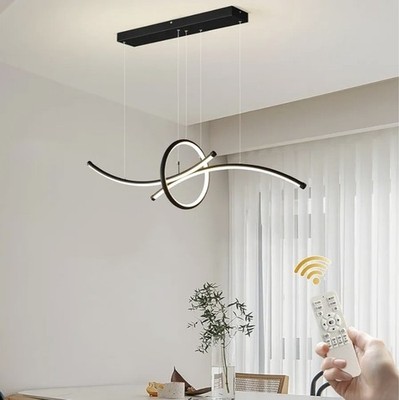 Qcyuui Modern LED Chandeliers Dimmable Pendant Lights with Remote Adjustable...