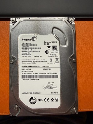 Seagate Barracuda 7200.12 500 GB, Internal, 7200 RPM, 3.5'' (ST3500418AS) Hard...