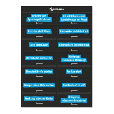 Contorion Stickerbogen A4 210 x 297 mm