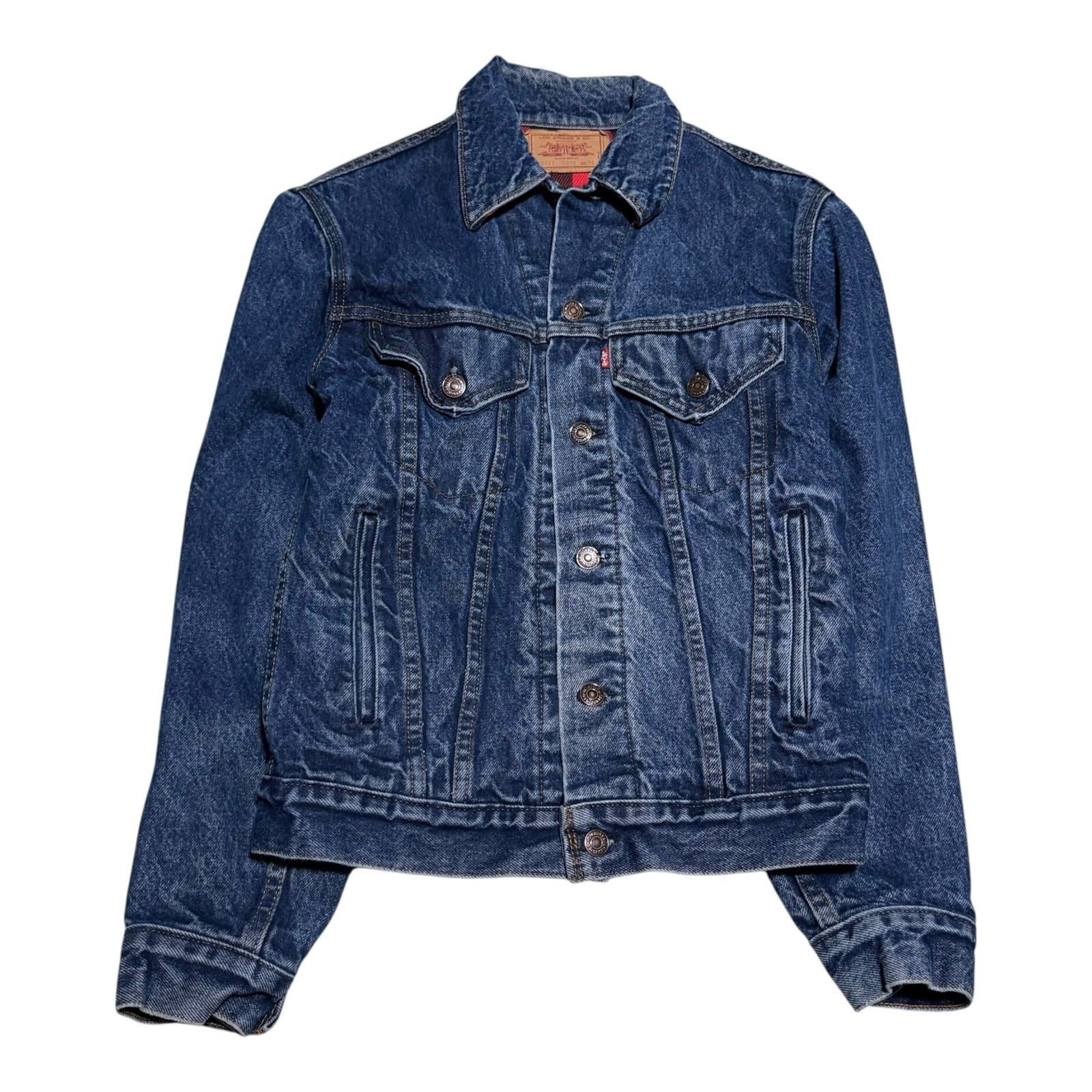 Vintage Levi's 70411 Flannel-Lined Denim Jacket Size 34 Made in USA