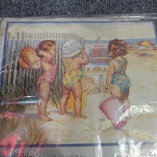 Cross Stitch Kit ~ Dimensions Beach Babies Little Girls on Beach #35216