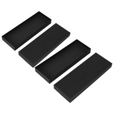 2pcs Cardboard Gift Boxes with Lids, Black Paper Box for Mens Tie & Necktie