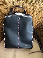 Desigual Women’s Black Backpack  With Contrasting Stitching Brand New