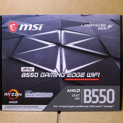New MSI B550 GAMING EDGE WiFi Motherboard with AM4 Socket and ATX Form Factor