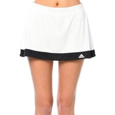 NEW Adidas Galaxy Skort Skirt Golf Tennis Climalite White Black Women's Medium
