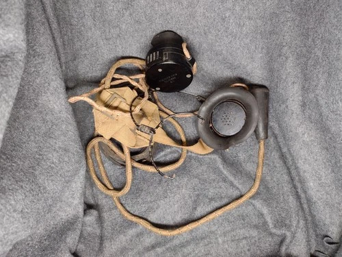 WW2  Military Radio Head Set & MIC,HAND No13 Z.A.17605 G.I.