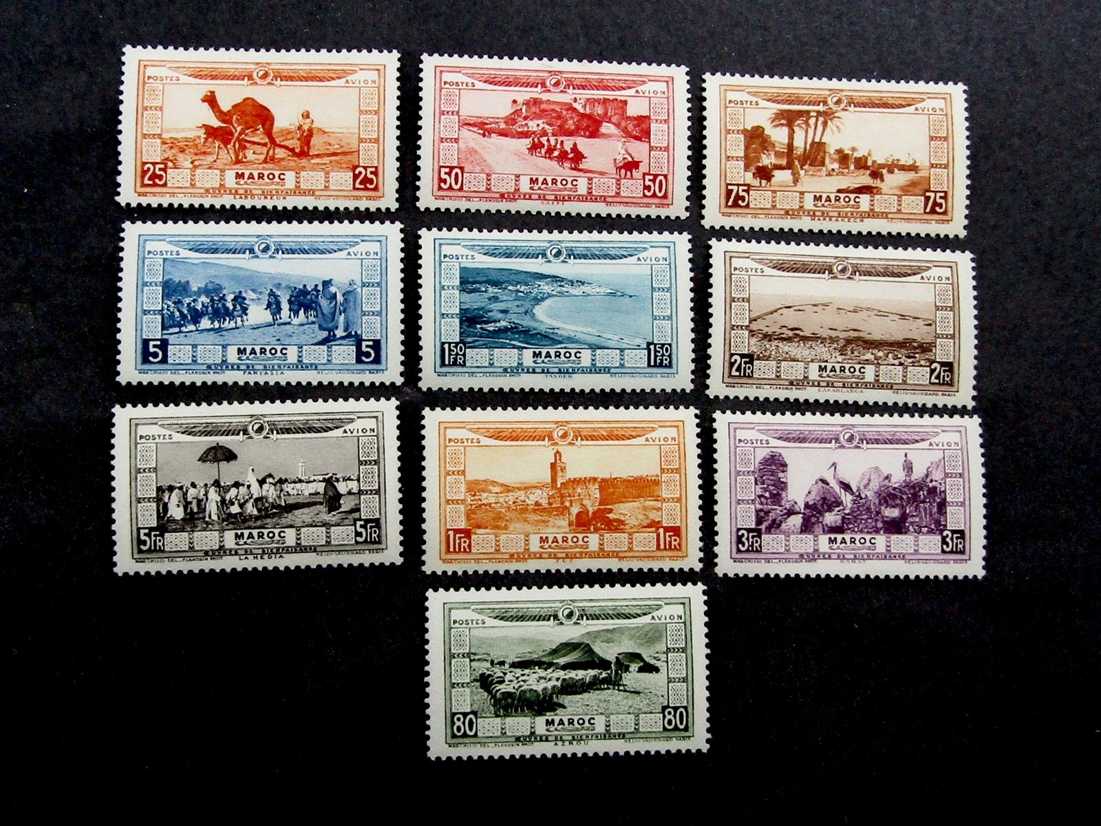 nystamps French Morocco Stamp # CB1-CB10 Mint OG H Y22y3544