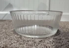 Pyrex Vintage Ribbed Clear Glass Baking Souffle Mixing Bowl 8.5" x 4"