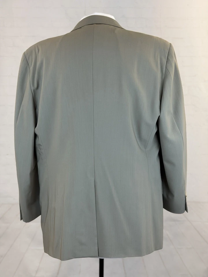 Hickey Freeman USA Men's Olive Green 100% Wool Suit 46R 42X30 $1,395 - Image 4 of 4