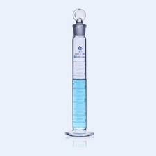 Transparent 50ml Graduated Measuring Cylinder w/ Stopper Teaching Lab Supply