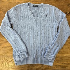 Polo Ralph Lauren women's purple cable knit pullover sweater