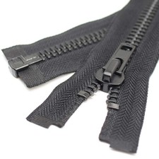  10 28 Inch Black Nickel Separating Jacket Zipper Metal Zipper Heavy Duty Met...