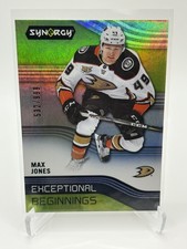 Max Jones 2019-20 Upper Deck Synergy Exceptional Beginnings #EB-9 /999 (RC)
